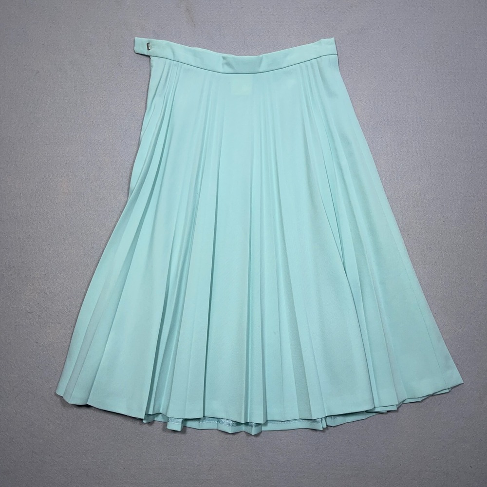 Vintage Pleated Skirt Women 5/6 Small A Line Mint Green 1960s Union Made - Picture 9 of 10